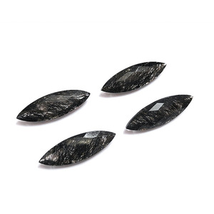 กระดานหมากรุกแร่ควอตซ์แบบเหลี่ยมเพชรพลอยสีดำธรรมชาติขนาด25x8มม. 6.71หยาบสีดำมีคุณภาพดีผลิตอัญมณีหลวม - Product Image 6