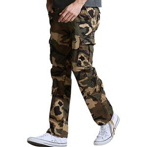 2025 Hot Selling Multicolor <b>Camo</b> Casual Spring <b>Men's</b> <b>Pants</b> High Waist Lightweight Canvas <b>Cargo</b> with Multiple Pockets - Product Image 1