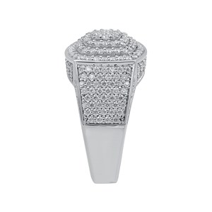 Luxe 925 Sterling Silver Square Halo Moissanite Bague en diamant originale Bague de déclaration pour lui Cadeau de mariage Special One - Product Image 5