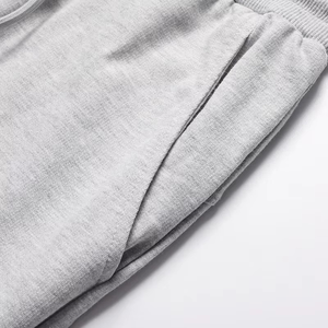 Jogging décontracté pour homme, coupe ample, taille élastique, déchiré, brodé, en molleton |   Pantalon de survêtement baggy en molleton français - Product Image 4