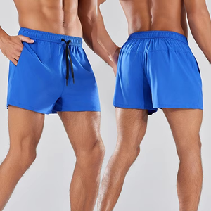 High Street Men's Custom Poliéster Cintura elástica Pantalones cortos deportivos Color sólido Entrenamiento Atlético Gimnasio Entrenamiento Joggers Fitness Wear - Product Image 2