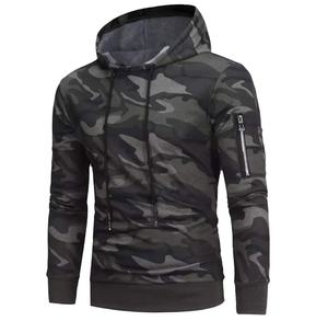 Sweat-shirts à manches longues pour hommes de haute qualité, nouvelle mode camouflage avec broderie de logo personnalisé, respirants et coupe-vent pour l'hiver - Product Image 6