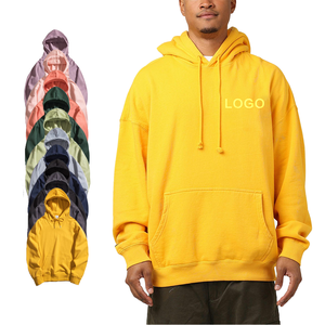 Sudadera con capucha de otoño bordada con estampado personalizado para hombre, sudadera de gran tamaño ecológica de algodón liso, suministro directo de fábrica - Product Image 2