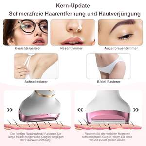 Depiladora Eléctrica 4 en 1 para Mujer, Pantalla Digital, Resistente al Agua IPX7, Depilación Facial y de Área Íntima, Depilación de Bikini, Carga USB para Coche - Product Image 5