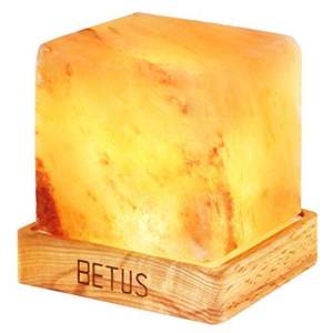 Lampe sculptée carrée en sel de roche de l'Himalaya pour décoration d'intérieur moderne et élégante à énergie positive avec thème d'amour - Product Image 6