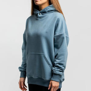 Poche avant de qualité supérieure poignets élastiques et taille vêtements d'hiver à capuche polaire pour les femmes nouveau surdimensionné pas cher prix femmes sweats à capuche surdimensionnés - Product Image 1