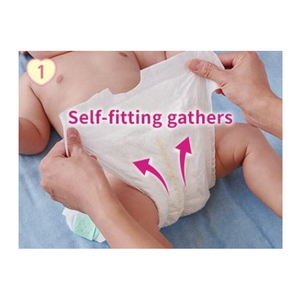 Venta al por mayor de pañales para bebés Moony hechos en Japón, súper seguros, de algodón suave, esponjoso, transpirable, desechables, NB 76 piezas - Product Image 5