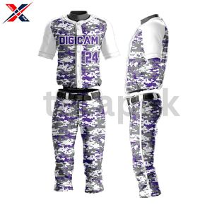 Meilleur prix de gros à la mode maillot de baseball imprimé par sublimation uniforme pour adultes - Product Image 5