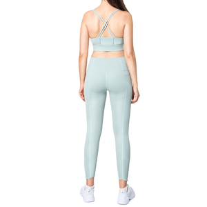 Vêtements de sport pour femmes Ensemble de yoga personnalisé de haute qualité Tenue de yoga en gros Ensemble de yoga 2 pièces pour femmes Combinaison sans couture - Product Image 3