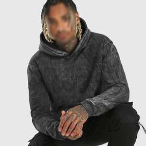 Sweat à capuche personnalisé pour homme, 100% coton, molleton épais, impression numérique, écologique, coupe régulière, coupe-vent, streetwear d'hiver - Product Image 4