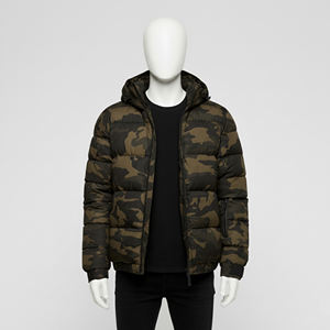 Chaqueta Acolchada Personalizada de Invierno con Capucha y Cuello Alto, Logotipo Frontal con Patrón de Letras Bordadas, Transpirable y Ecológica para Hombre y Mujer - Product Image 4