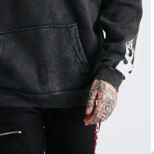 Alta calidad 100% algodón francés Terry ácido lavado sudaderas con capucha hombres logotipo personalizado impresión caliente al por mayor moda de invierno para la venta - Product Image 5