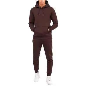 Ensemble de survêtement d'hiver en molleton imprimé uni, pantalon de survêtement régulier, pantalon évasé, survêtement de jogging, molleton sportif pour homme - Product Image 5