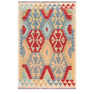 Alfombra Kilim de Maimana, Afganistán, 149 x 102 cm, Juego de Alfombras - Product Image 1