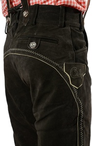 Lederhosen สไตล์บาวาเรีย, kniebund hosen ผู้ชาย ledersosen Trachten กางเกงหนังพร้อมสาย2025 - Product Image 6