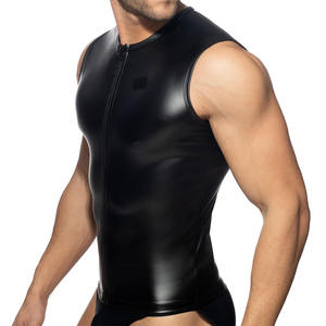 Musculation musculaire fermeture éclair Stringer mode chemise sans manches Gyms Singlets Fitness vêtements extensible entraînement débardeurs - Product Image 1