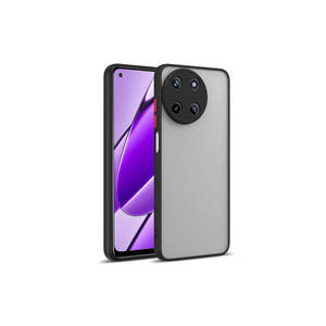 Funda de Silicona Premium Netzy para Realme 11 4G SAFAY Hux, Cubierta Trasera Protectora con Función Antihuellas, Negra - Product Image 1