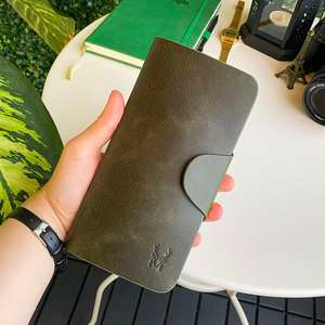 Amando-Cartera de negocios de cartera de mano multiusos de cuero genuino - Product Image 3