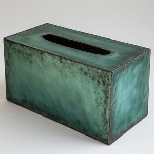 Caja de pañuelos multifuncional de metal contemporánea, hecha a mano, portátil, duradera, diseño práctico para uso en el hogar, hotel u oficina, suave. - Product Image 6