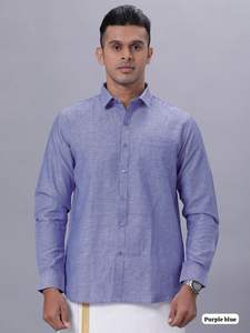 Silk Full Sleeves Regular Formal <b>Shirt</b> with Tone-to-Tone Buttons <b>for</b> <b>Party</b> Wear in Indian Pakistani Style Quick Dry All Seasons - Product Image 2