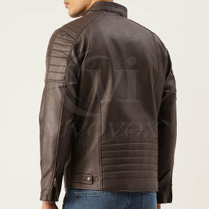 Vestes en cuir pour hommes en usine pakistanaise Veste en cuir pour hommes Streetwear à la mode en cuir véritable - Product Image 2