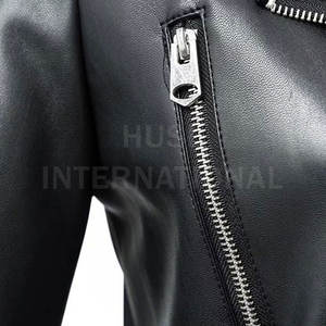 Chaqueta de cuero de piel de oveja auténtica para mujer, chaqueta de cuero de moda suave y fina de alta calidad para mujer - Product Image 5