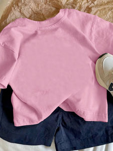 เสื้อครอปท็อปผู้หญิงสำหรับฤดูร้อน ระบายอากาศ แห้งเร็ว คอกลม ทรงปกติ ผ้าโพลีเอสเตอร์ 95% อีลาสเทน 5% สีตามสั่ง สไตล์ลำลอง - Product Image 2