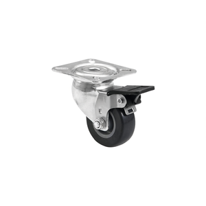 ล้อหมุนสีเทาขนาด 50 มม. พร้อมเบรก ยี่ห้อโรดดิงเกอร์ - Product Image 3