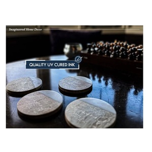 Vente en gros de sous-verres ronds en bois et en pierre de marbre pour la maison, le bureau et le restaurant - Product Image 6