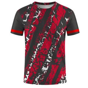 Camisetas de entrenamiento deportivo personalizadas de alta calidad para hombres Última impresión por sublimación en tela tejida - Product Image 5
