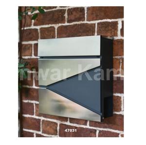 Caja de correos segura y segura montada en la pared de Metal negro de alta resistencia con cerradura caja de correos decorativa Ideal para decoración del hogar y al aire libre - Product Image 4