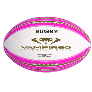 Balón de Rugby personalizado de la marca paquistaní VI, vejiga de goma de superbutilo, calidad de partido Original, puntada completamente a mano con estampado HSV - Product Image 6