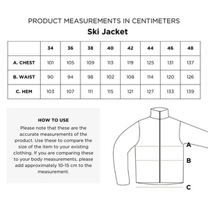 Veste de ski sur mesure pour l'hiver, vêtements d'extérieur respirants et imperméables OEM avec impression de logo et options de marque privée - Product Image 6
