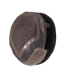 Taz Hair Men's Kinky Straight Deep Wave Water Wave Styles <b>Toupee</b> Wig Made From Indian Remy Hair and Bangladesh Human Hair - Product Image 1