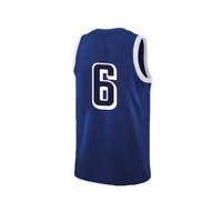 Maillot de basket-ball brodé USA 6 pour hommes Style petit ami respirant Gym débardeur 3D sans manches vêtements de sport confortable pour hommes