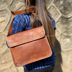Real Goat Leather Handmade 9*11 Inch <b>Laptop</b> Messenger <b>Bag</b> - Product Image 2