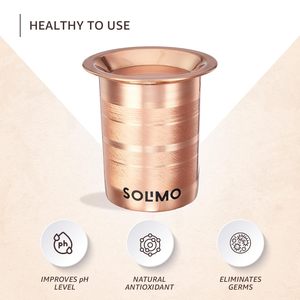 Antique copper <b>tumbler</b> handmade hammered pattern perfect for eco friendly homes and natural health practices - Product Image 3