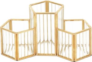 3-Slot Gold Metal <b>Makeup</b> Brush <b>Holder</b> Organizer Cosmetics Brushes Storage Vanity Desk Dresser for Bathroom Bedroom Pen <b>Holders</b> - Product Image 6