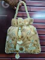 Doux Soie Coton Lin Mariage Embrayage Ouvert Durable Léger À La Mode Perle Broderie Décorations Diamants Glands Sacs À Main