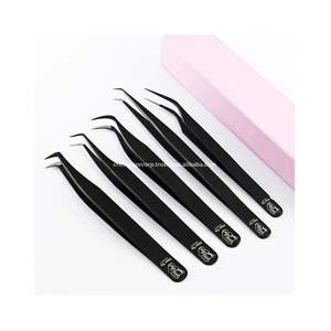 Best Selling Fiber Tip Professional Eyelash Extension Tweezer Never Slip 0.03mm Lashes 75 degree Bend <b>Precision</b> <b>Tool</b> - Product Image 1