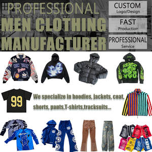 Conjunto de chaqueta vaquera y pantalones acampanados con lavado ácido de alta calidad personalizado para hombre Trajes de hip hop de dos piezas vintage - Product Image 5