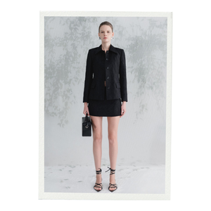 Precio al por mayor Chaquetas de mujer de manga larga en blanco y negro Chaqueta de camisa VERA de un solo pecho Etiqueta personalizada WHITE ANT Vietnam - Product Image 1