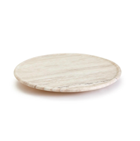 Drehbarer Marmor Lazy Susan Esstisch Luxus Esstische aus weißem Marmor Runde Form Plattenspieler Marmor tische