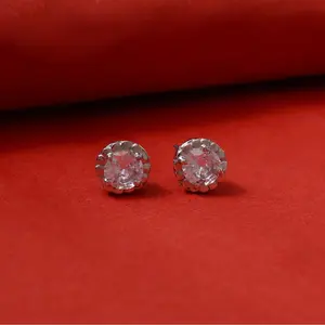 Pendientes de Botón de Plata de Ley 925 con Circonita Cúbica para Mujer, Modernos, en Oro de 14K y 18K, con Formas de Mariposa y Flor, Regalo de Joyería Perfecto - Product Image 4