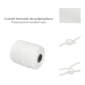 Corda Intrecciata in Polipropilene Bianco (Bobina da 200 Metri) - Product Image 3