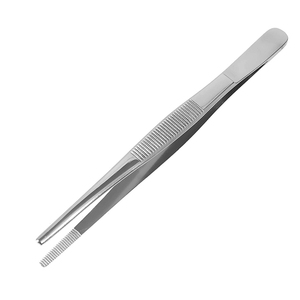 Pince à épiler droite pour pansement de pouce de chirurgie dentaire Instruments manuels en acier inoxydable de 12.5cm avec approbation - Product Image 1