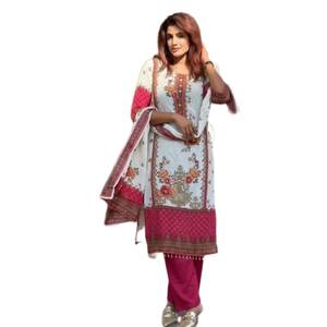 Traje Salwar Kameez para Mujer de India y Pakistán, Estampado Digital, para Fiestas, Todas las Temporadas, Casual, Corte Regular, Materiales Reciclados, Secado Rápido - Product Image 1