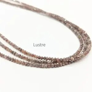 Hebras de cuentas de Rondelle facetadas de diamante rojo para hacer joyas Collar de cuentas de piedra y suministros de pulsera Diamante de calidad premium - Product Image 1