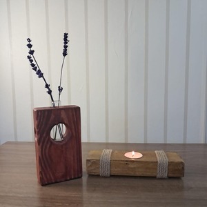 Bougeoir en bois à six colonnes, idéal pour la décoration intérieure, centre de table et éclairage festif, fabriqué à la main en Inde - Product Image 4