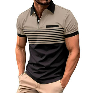 Camisas Personalizadas para Hombre, Unisex, Sólidas, Casuales, con Logotipo Estampado, Bordado, Algodón, Golf, Ropa de Trabajo, Cuello Protector, BD - Product Image 2